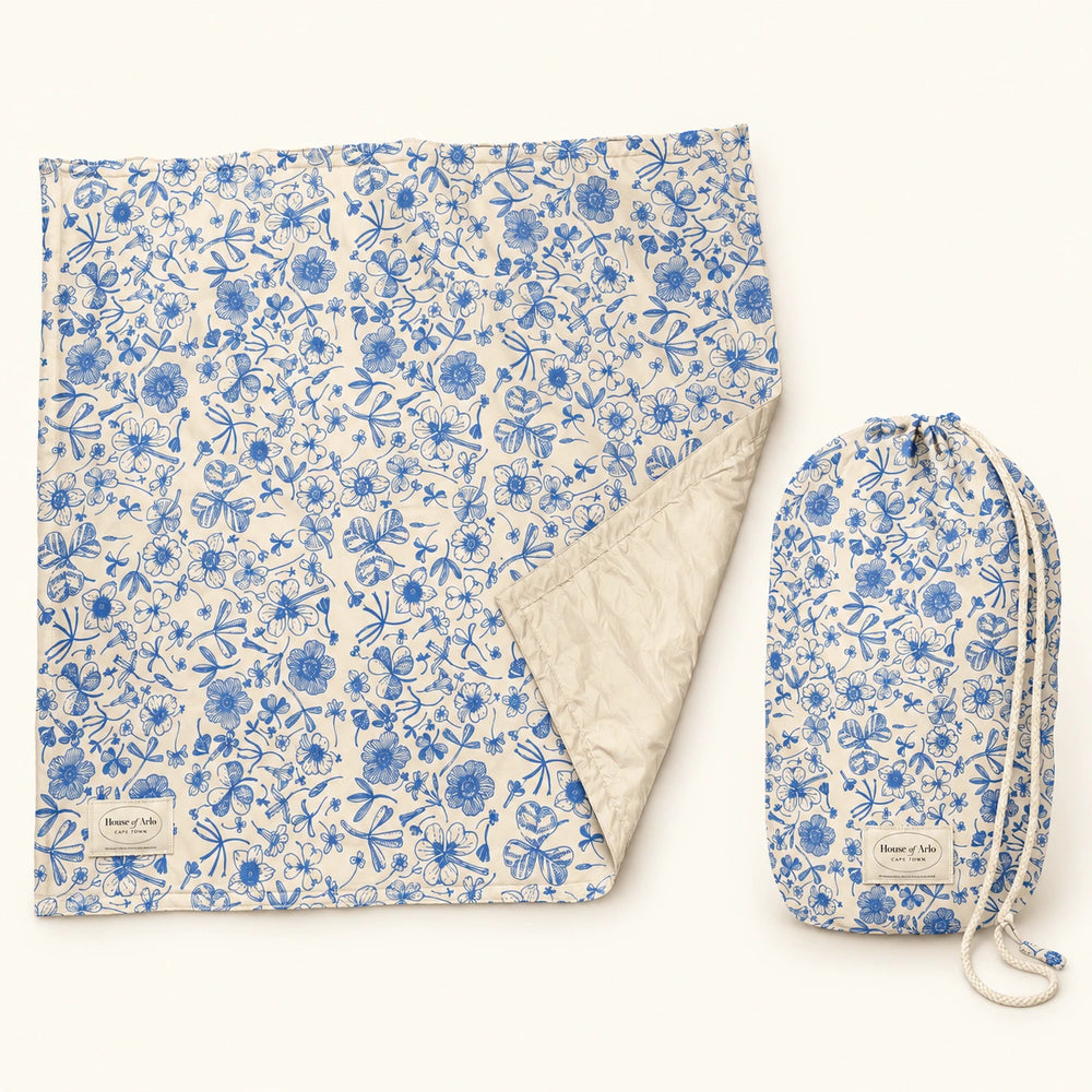 Picnic Blanket — Botanical Blue