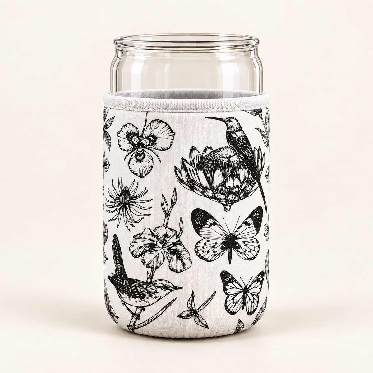 Birds & Butterflies Sleeve for Govino Cans
