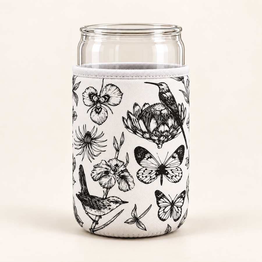 Birds & Butterflies Sleeve for Govino Cans