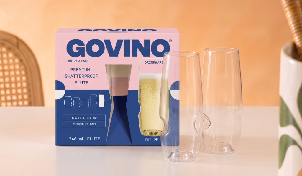 Govino Shatterproof Flute Glasses — 4 Pack